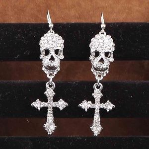 Jewelry - Silvertone Rhinestone Skull Earrings Jewelry - Silvertone Rhinestone Skull Earrings